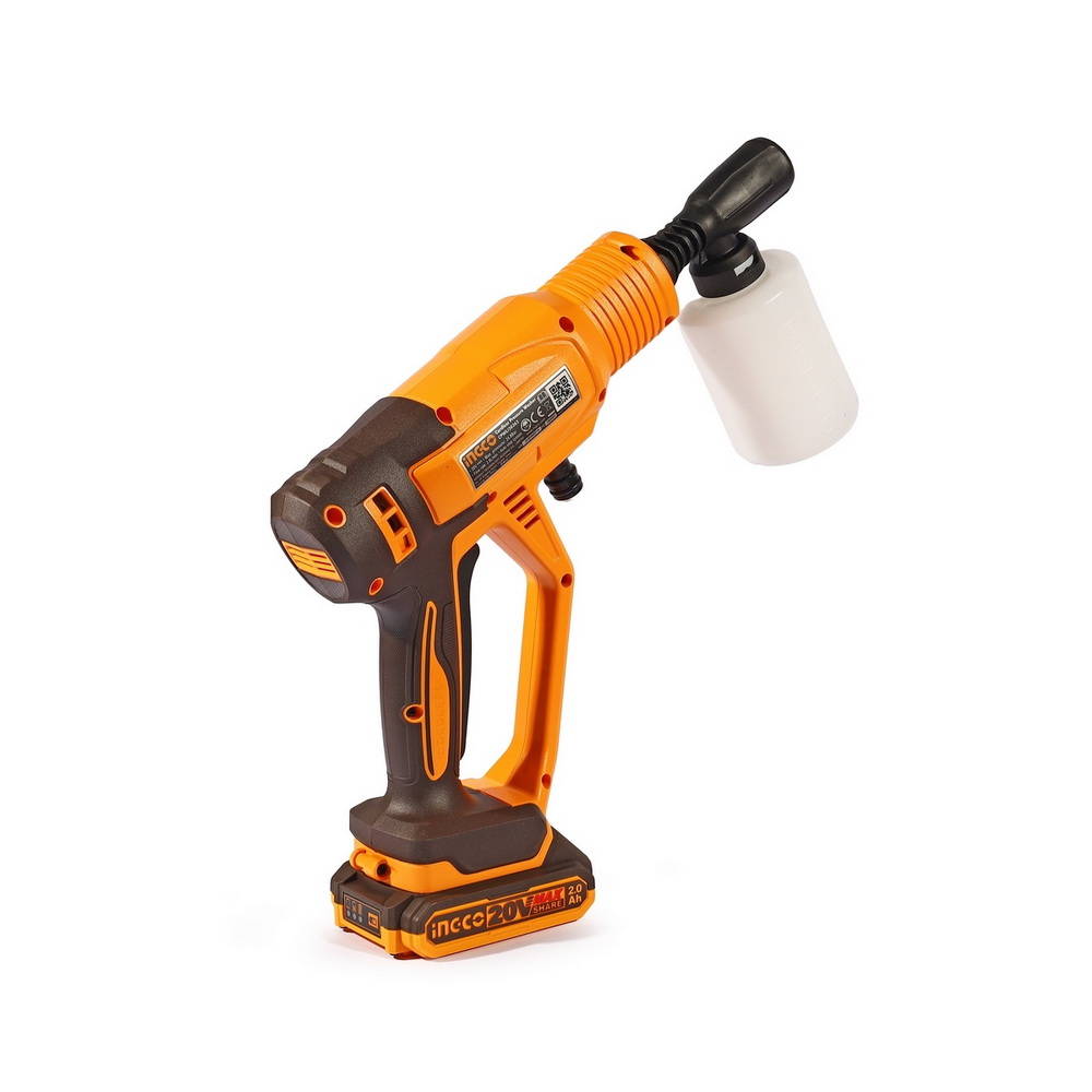 INGCO CPWLI20362 ปืนฉีดน้ำแรงดันสูงไร้สาย 20V 24-8 บาร์ ระบบหยุดอัตโนมัติ_1