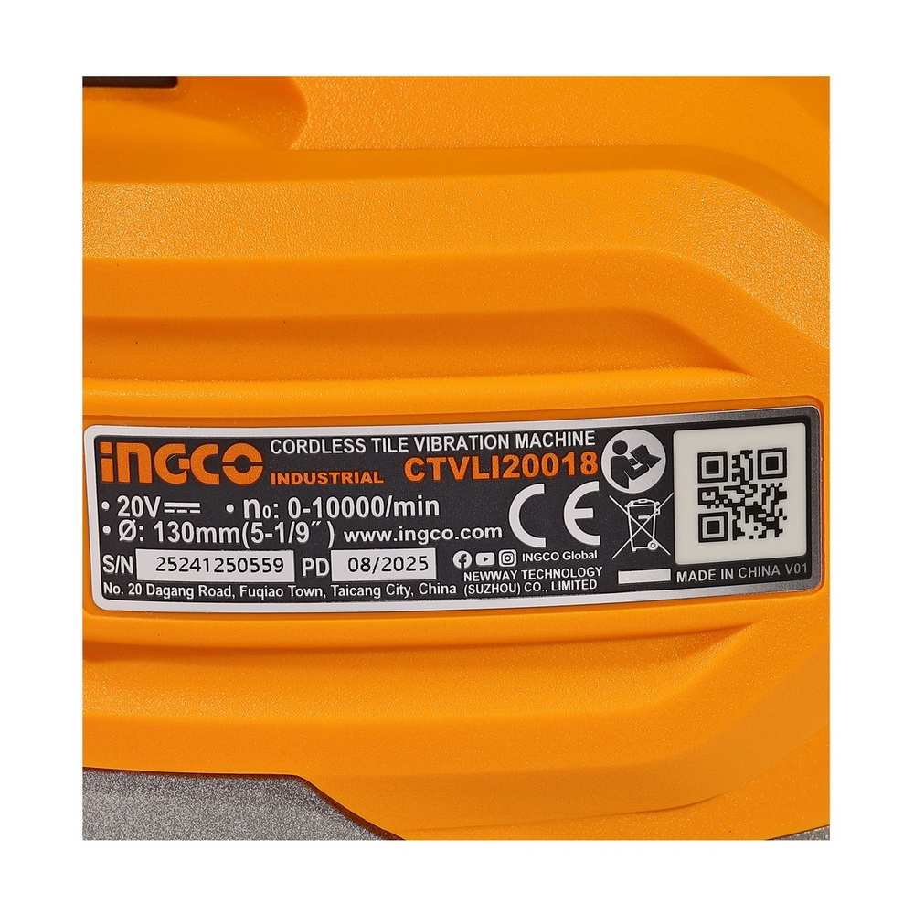 INGCO CTVLI20018 เครื่องดูดสั่นกระเบื้องไร้สาย 20V แรงดูดกระเบื้องสูง 60 กก_5