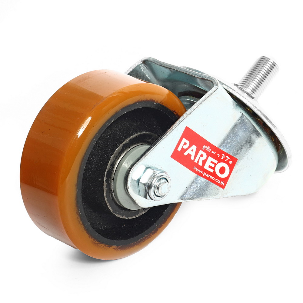 PAREO ลูกล้อโพลียูรีเทน สกรูหมุน ขนาด 80MM รับน้ำหนักได้ 100 KG_4