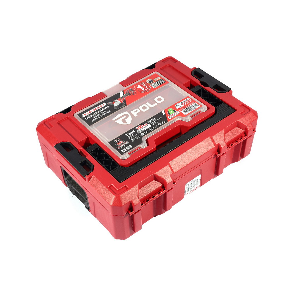 POLO PAG-202-D1 เครื่องเจียร์ไร้สาย 4 นิ้ว 20V-BL พร้อมแบต_9