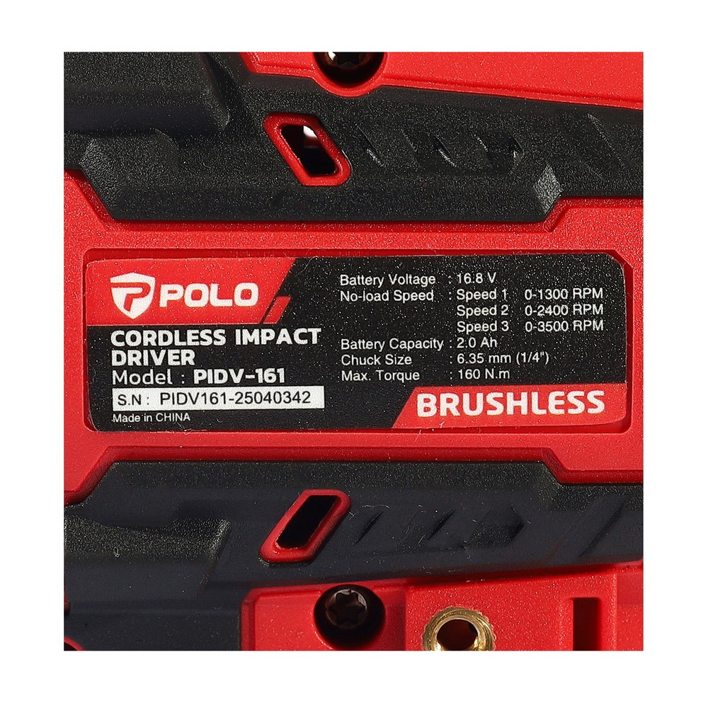 POLO PCB-161-A2 ชุดคอมโบ 16-8V สว่านกระแทก และ ไขควงกระแทก_08