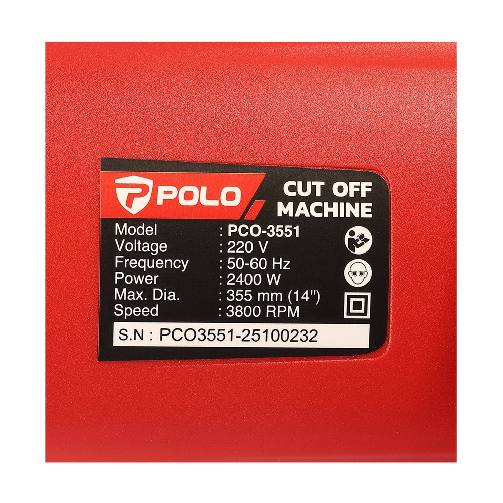 POLO PCO-3551 เครื่องตัดไฟเบอร์ 14 นิ้ว 2400W ความเร็วรอบ 3800 RPM_5