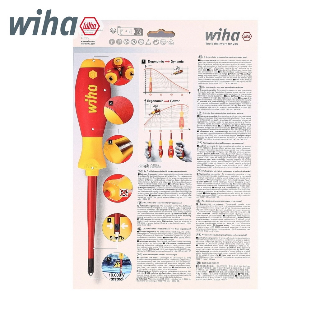 WIHA 3201ZK6 ชุดไขควง SoftFinish Electric SlimFix 6 ชิ้น รหัส 36455_4