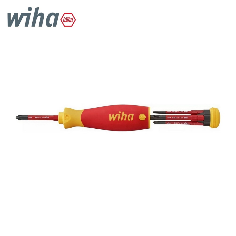 WIHA 283109 ไขควงกันไฟ PocketMax พร้อมช่องเก็บบิตในตัว 4 ชิ้น รหัส 45296_1