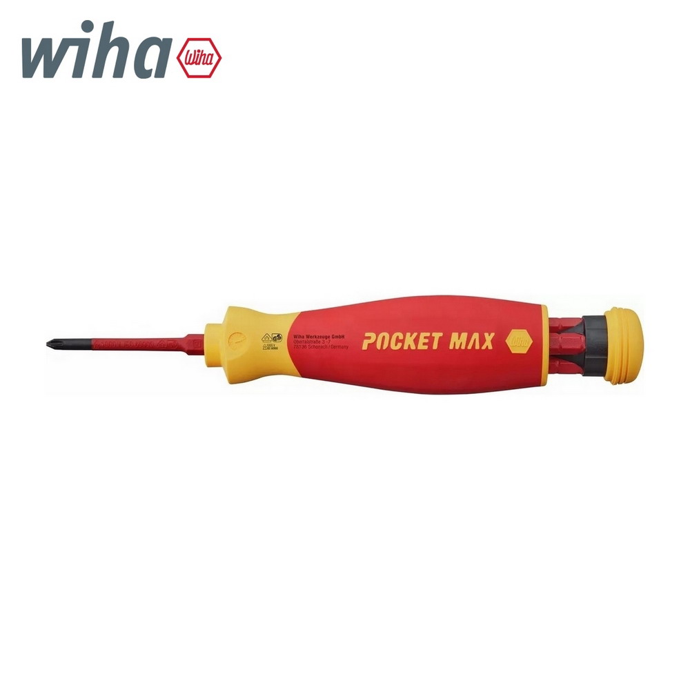 WIHA 283109 ไขควงกันไฟ PocketMax พร้อมช่องเก็บบิตในตัว 4 ชิ้น รหัส 45296_3