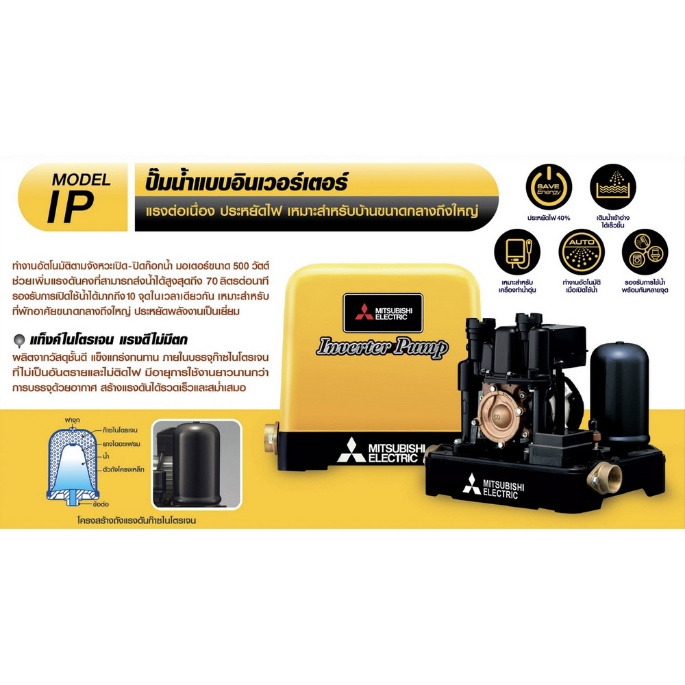 MITSUBISHI IP-505R2 ปั๊มน้ำอินเวอร์เตอร์_4