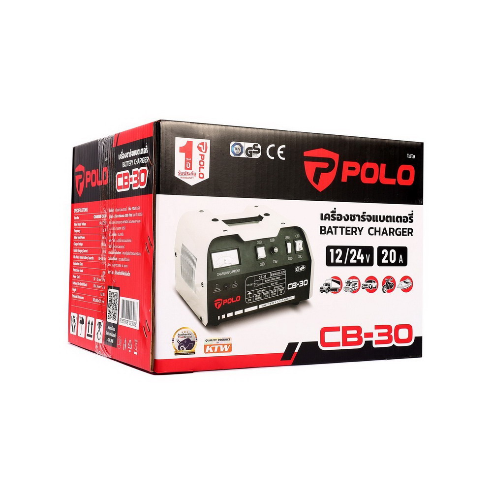 POLO CB30 เครื่องชาร์จแบตเตอรี่ 120-240AH 550W 220V_6