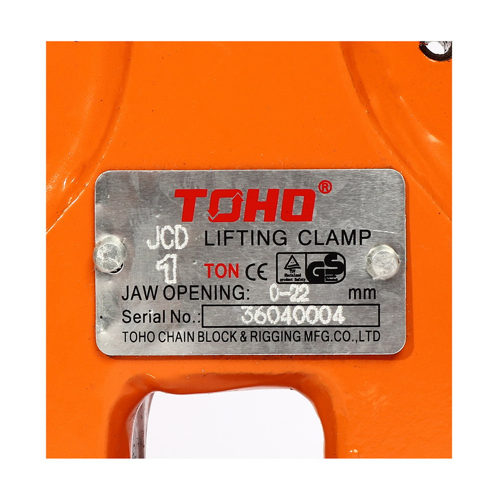 TOHO JCD-1 แคลมป์ยกเหล็กแนวตั้ง 1 TON_2