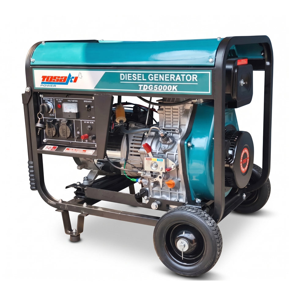TOSAKI TDG5000K เครื่องปั่นไฟดีเซล 5KW 220V กุญแจสตาร์ท